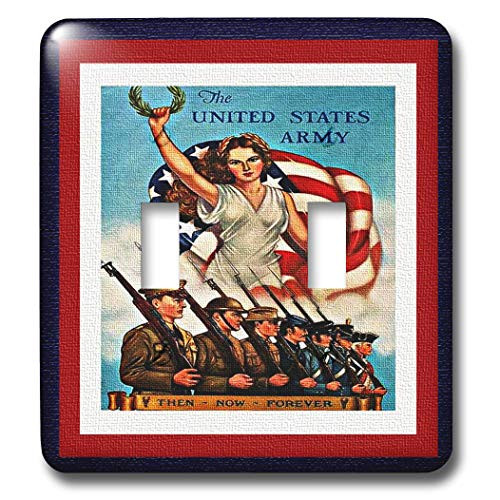 3dRose LLC lsp_14795_2 US Army Textured, Double Toggle Switch