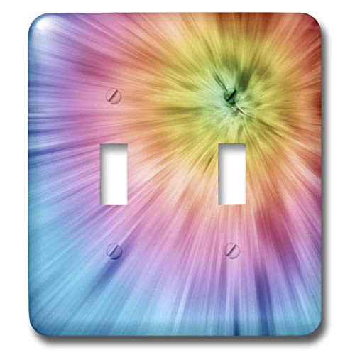 3dRose lsp_49035_2 Starburst vibrant colors burst out of this attractive tie dye design-Double Toggle Switch