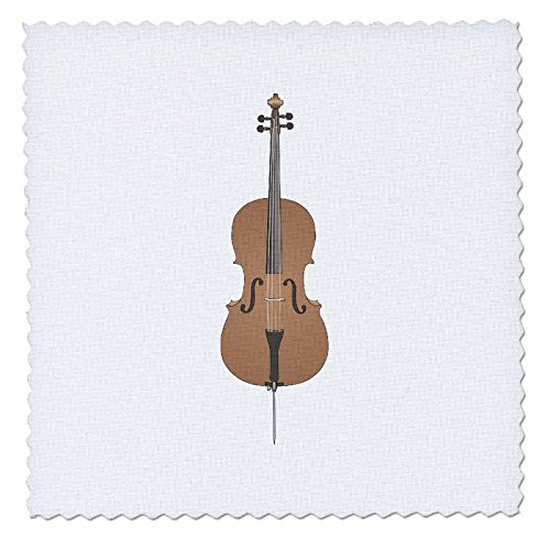 3dRose LLC qs_150106_3 Quilt Square, 8 by 8-Inch, Cello Music Instrument Musician Orchestra Design