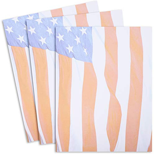 American Flag Stationery Paper (8.5 x 11 in, 96 Sheets)