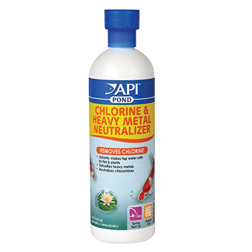 API Pond Chlorine & Heavy Metal Neutralizer Pond Water Neutralizer 16-Ounce Bottle, Model: 141B