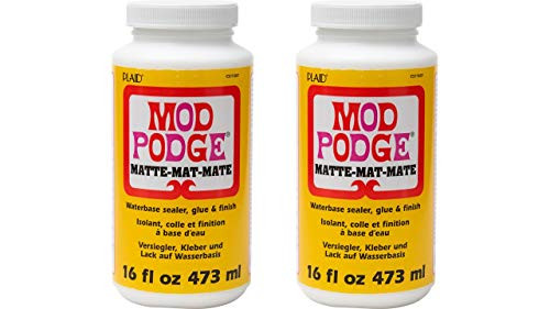 Mod Podge CS11302 Waterbase Sealer, Glue and Finish, 16 oz, Matte, 2 Pack