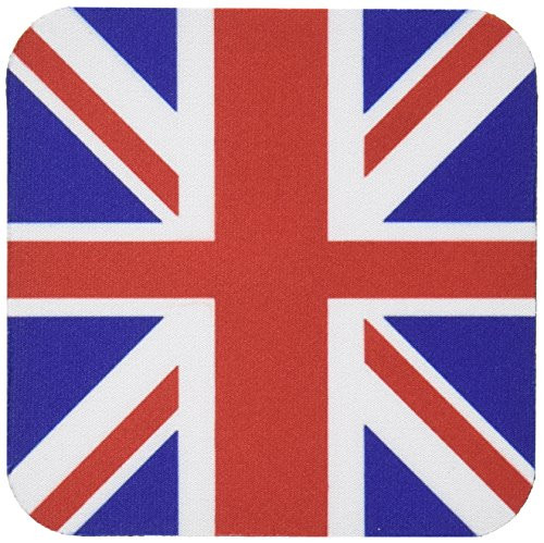 3dRose cst_62560_2 Union Jack Old British Naval Flag Soft Coasters, Set of 8