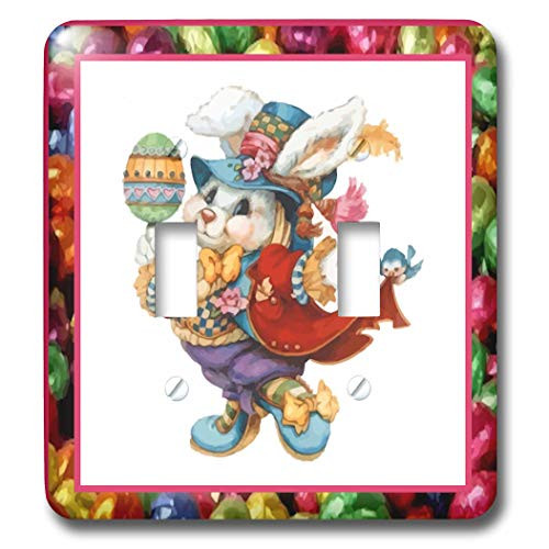 3dRose lsp_14857_2 Easter Bunny Double Toggle Switch