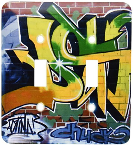 3dRose LLC lsp_109020_2 Graffiti On A Brick Wall In Poland Double Toggle Switch