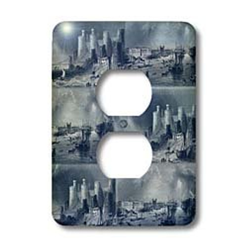 3dRose LLC lsp_152100_6 Vintage Castles and Ships Nautical Art 2 Plug Outlet Cover 3dRose LLC lsp_152100_6 Vintage Castles and Ships Nautical Art 2 Plug Outlet Cover