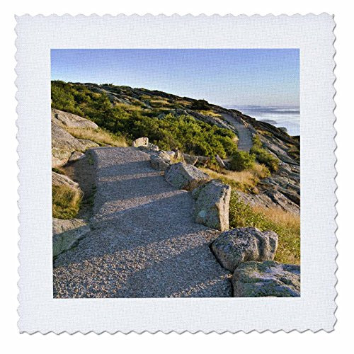 3dRose qs_90770_2 Maine Acadia National Park, Cadillac Mountain Trail US20 RKL0017 Raymond Klass Quilt Square, 6 by 6-Inch
