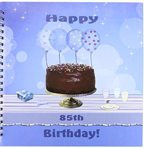 3dRose db_123971_2 85th Birthday Party with Chocolate Cake and Blue Balloons Memory Book, 12 by 12-Inch 3dRose db_123971_2 85th Birthday Party with Chocolate Cake and Blue Balloons Memory Book, 12 by 12-Inch