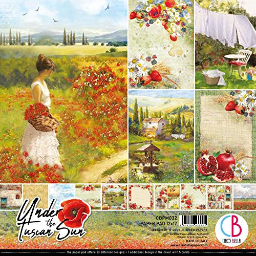 CIAO BELLA PAPER UNDER THE TU PAP PCK 12X12 12PK, Under The Tuscan Sun, 12 Designs/1 Each