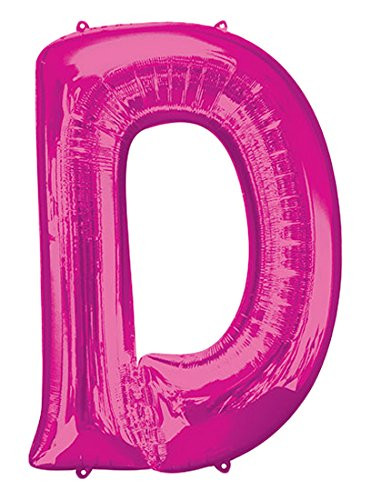 Anagram 35408 Letter D Pink Foil Balloon 34",