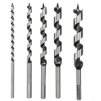 6-14mm Hex Shank 9 Inch Long Auger Drill Bit Set Wood Hole Drill Bit Set,5-piece