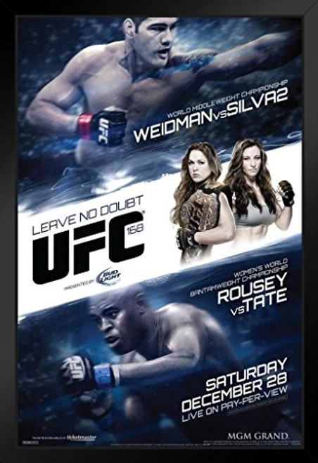 Pyramid America Official UFC 168 Chris Weidman vs Anderson Silva 2 Sports Black Wood Framed Art Poster 14x20 Pyramid America Official UFC 168 Chris Weidman vs Anderson Silva 2 Sports Black Wood Framed Art Poster 14x20