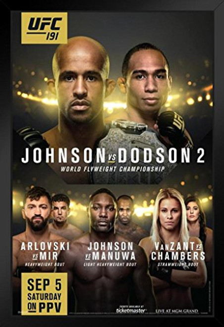 Pyramid America Official UFC 191Demetrious Johnson vs John Dodson 2 Sports Black Wood Framed Art Poster 14x20 Pyramid America Official UFC 191Demetrious Johnson vs John Dodson 2 Sports Black Wood Framed Art Poster 14x20
