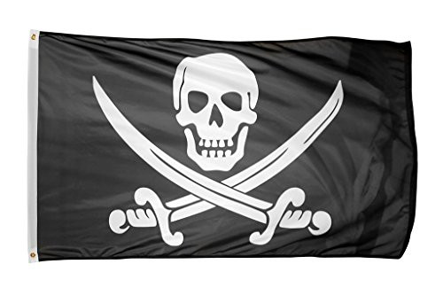 Time Roaming 3x5 Ft Pirate Jack Rackham Polyester Flag with Brass Grommets