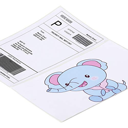 Methdic Half Sheet Self Adhesive Shipping Labels for Laser & Inkjet Printers, 8.5" x 5.5" 200 Count