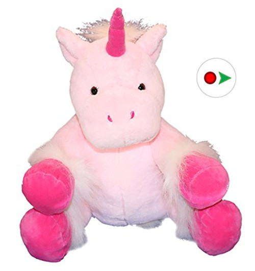 Stuffems Toy Shop Record Your Own Plush 16 inch Pink Unicorn - Ready to Love in A Few Easy Steps Stuffems Toy Shop Record Your Own Plush 16 inch Pink Unicorn - Ready to Love in A Few Easy Steps