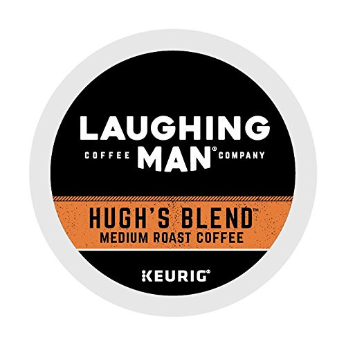 Laughing Man Hugh's Blend, Single-Serve Keurig K-Cup Pods, Medium Roast Coffee, 16 Count