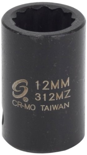 Sunex 312mz 3/8-Inch Drive 12-Mm 12-Point Metric Standard Impact Socket