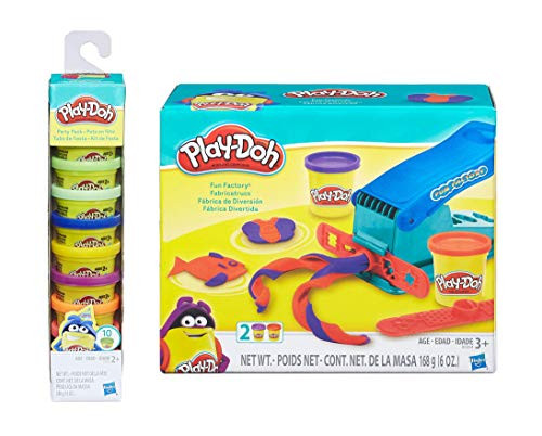 Play-Doh Fun Factory Basic Set + Play-Doh Party Pack Bundle