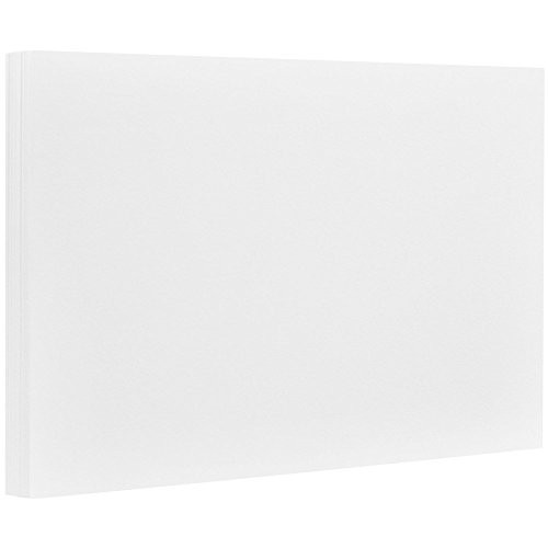JAM PAPER Blank Flat Note Cards - 5 1/8 x 7 (Fits in A7 Envelopes) - White - 50/Pack