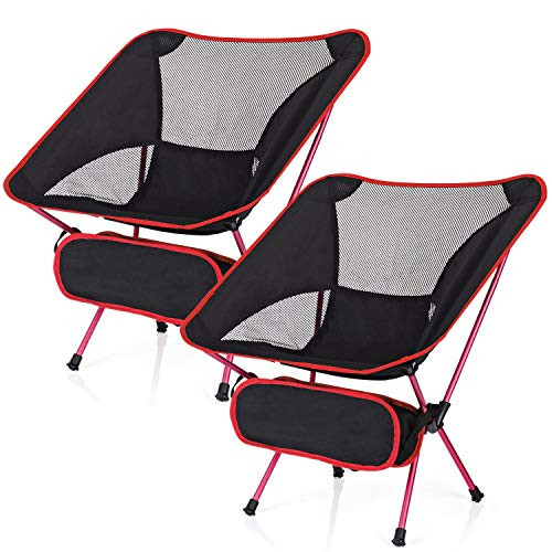Esup Camping Chair, Ultralight Portable Compact Folding Beach Chairs with Carry Bag for Outdoor Camping, Backpacking, Hiking (Red) Esup Camping Chair, Ultralight Portable Compact Folding Beach Chairs with Carry Bag for Outdoor Camping, Backpacking, Hiking (Red)