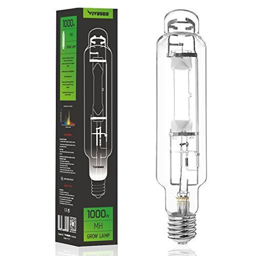 VIVOSUN 1000 Watt Metal Halide MH Grow Light Bulb Lamp - Enhanced Blue and Violet Spectrums CCT 4200K, 105,000 Lumens