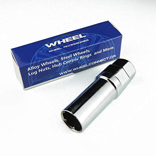 WHEEL CONNECT Lug Nuts Key, for Spline Drive Lug Nuts and Bolts, 6 Points Spline Lug Nuts Socket?19 mm (3/4) & 21 mm (13/16) Hex,Chrome Finish.