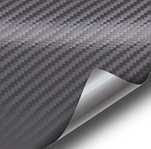 VViViD XPO Dark Grey Carbon Fiber Car Wrap Vinyl Roll with Air Release Technology (4ft x 5ft)
