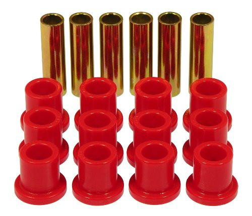 Prothane 6-1001 Red Rear Spring Eye and Shackle Bushing Kit