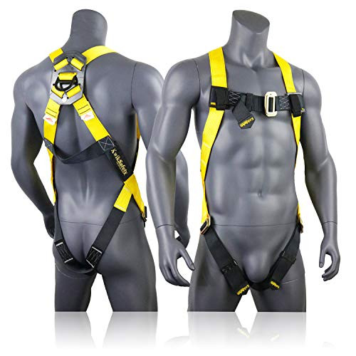 KwikSafety (Charlotte, NC Tornado 1D Fall Protection Full Body Safety Harness | OSHA ANSI Industrial Roofing Tool Personal Protection Equipment | Cons
