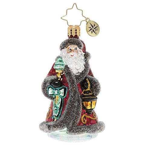 Christopher Radko Hand-Crafted European Glass Christmas Ornament, Traveling Father Christmas Gem