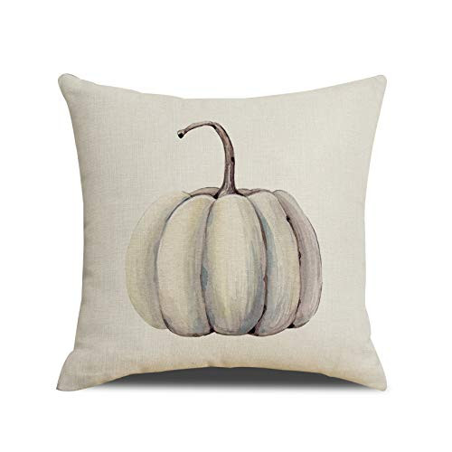 RUOAR Autumn Decorations Pumpkin Pillow Covers Fall Decor Cotton Linen Thanksgiving Throw Pillow Covers Cushion Cover 18 X 18