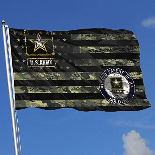 EROOU8W US Army Soldier's Proud Parents Holiday Home House Garden Courtyard Lawn Patio Outdoor Decoration Small National Flag 3x5 Ft