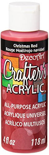 DecoArt Crafter's Acrylic Paint, 4-Ounce, Christmas Red