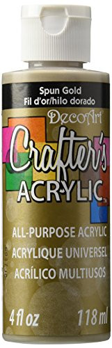 DecoArt Crafter's Acrylic Paint, 4-Ounce, Spun Gold