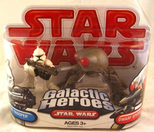 Star Wars 2009 Galactic Heroes 2-Pack Clone Trooper and Dwarf Spider Droid Star Wars 2009 Galactic Heroes 2-Pack Clone Trooper and Dwarf Spider Droid