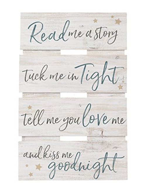 P. Graham Dunn Read Me a Story Kiss Goodnight Whitewash 10 x 15.5 Wood Skid Pallet Wall Plaque Sign P. Graham Dunn Read Me a Story Kiss Goodnight Whitewash 10 x 15.5 Wood Skid Pallet Wall Plaque Sign