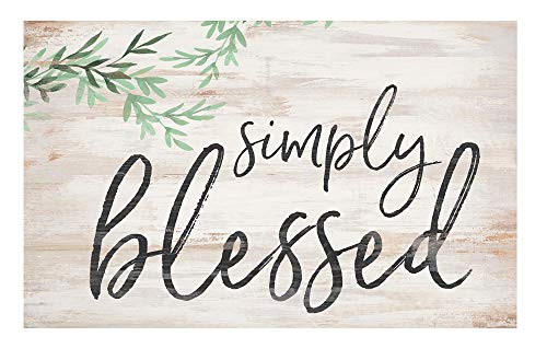 P. Graham Dunn Simply Blessed Greenery Whitewash 17 x 10.5 Wood Pallet Wall Plaque Sign P. Graham Dunn Simply Blessed Greenery Whitewash 17 x 10.5 Wood Pallet Wall Plaque Sign