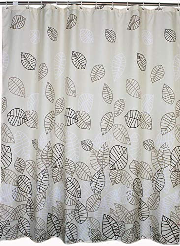 Welwo Long Fabric Shower Curtain - 72 x 78 Inches with 12 Hooks- Shower Curtains