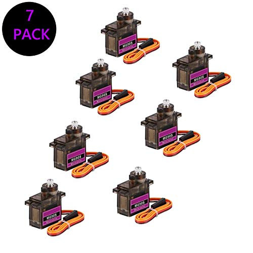 7PCS MG90S Servo RC Micro Servo Motor 9g Servo Metal Geared for Smart Robot Car Helicopter Plane Boat Compatible Arduino Raspberry Pi Project
