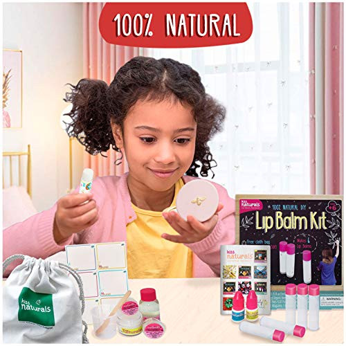 Kiss Naturals Lip Balm Kit for Girls Crafts  Make Your Own Lip Balm Making Kit for Girls Age 8-14