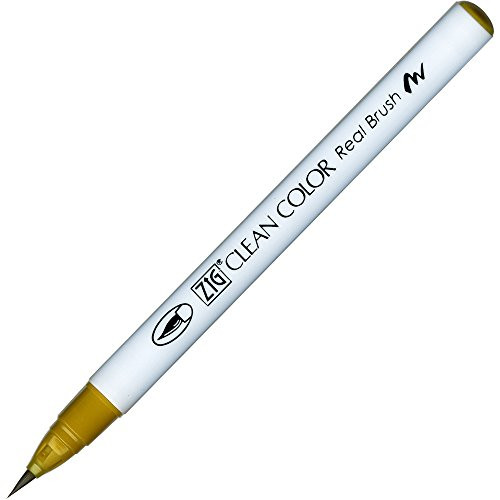 Kuretake ZIG Clean Color Real Brush Pen, Ocher Ink