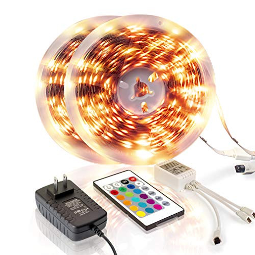 Gupup LED Strip Lights, 32.8ft Flexible LED Color Changing Strip Lights SMD 5050 12V LED Tape Light with IR Remote Controller, DIY Colors for TV Backl Gupup LED Strip Lights, 32.8ft Flexible LED Color Changing Strip Lights SMD 5050 12V LED Tape Light with IR Remote Controller, DIY Colors for TV Backl