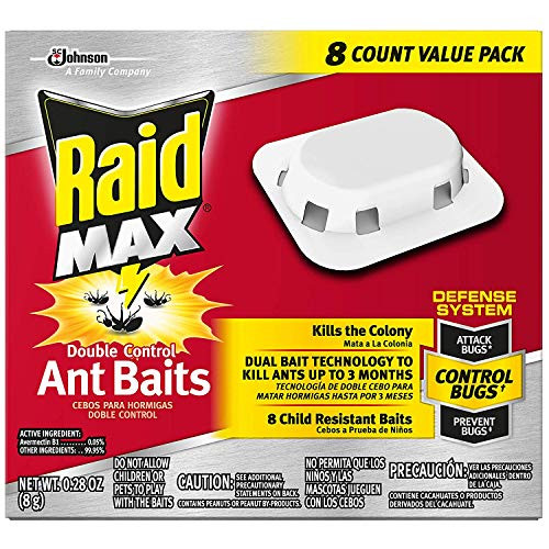 Raid Max Double Control Ant Baits, 0.28 oz, 8 CT (3) Raid Max Double Control Ant Baits, 0.28 oz, 8 CT (3)