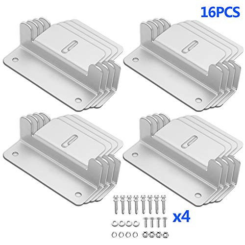 POWISER Solar Panel Mounting Z Bracket Mounts?Solar Panel Roof Mounting Kit with Nuts and Bolts for RV, Roof, Boat, and Other Off Gird Roof Installati