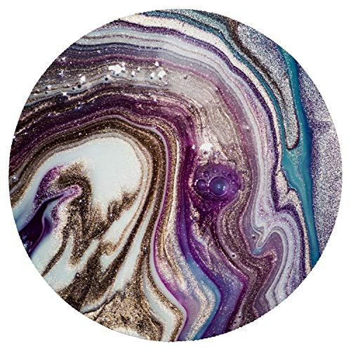 Auhoahsil Mouse Pad with Stitched Edge Premium-Textured Mouse Mat Waterproof Non-Slip Rubber Base Customized Round Mousepad for Laptop Computer PC Gam