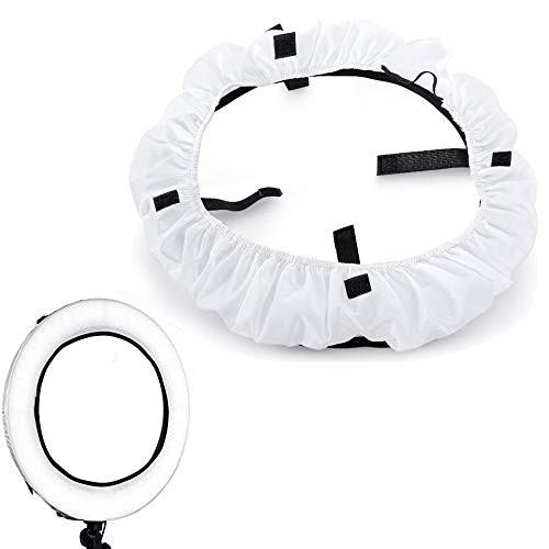 JIUKE Collapsible Softbox Diffuser for 10 Inch Ring Light,Foldable Soft Photography Video Light Cover Sock,Fluorescent Flash Light Case Protector with