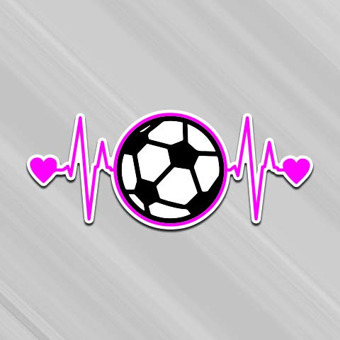 Soccer Life Heartbeat Vinyl Decal Sticker | Cars Trucks Vans SUVs Windows Walls Cups Laptops | Full Color Printed | 7.5 Inch | KCD2609
