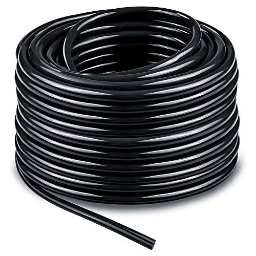 Bonviee 100ft 1/4 inch Blank Distribution Tubing Drip Irrigation Hose Garden Watering Tube Line for Small Garden Irrigation System