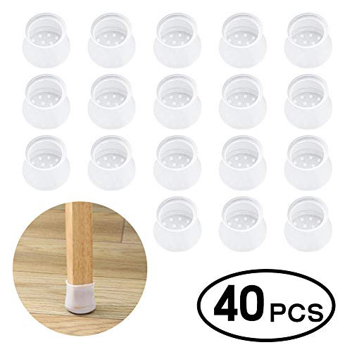 40pcs Silicone Furniture Chair Legs Caps Silicon Protection Covers Anti-Slip Table Feet Pad Floor Protector